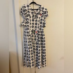 Chopova Lowena Bail white cotton dress size S